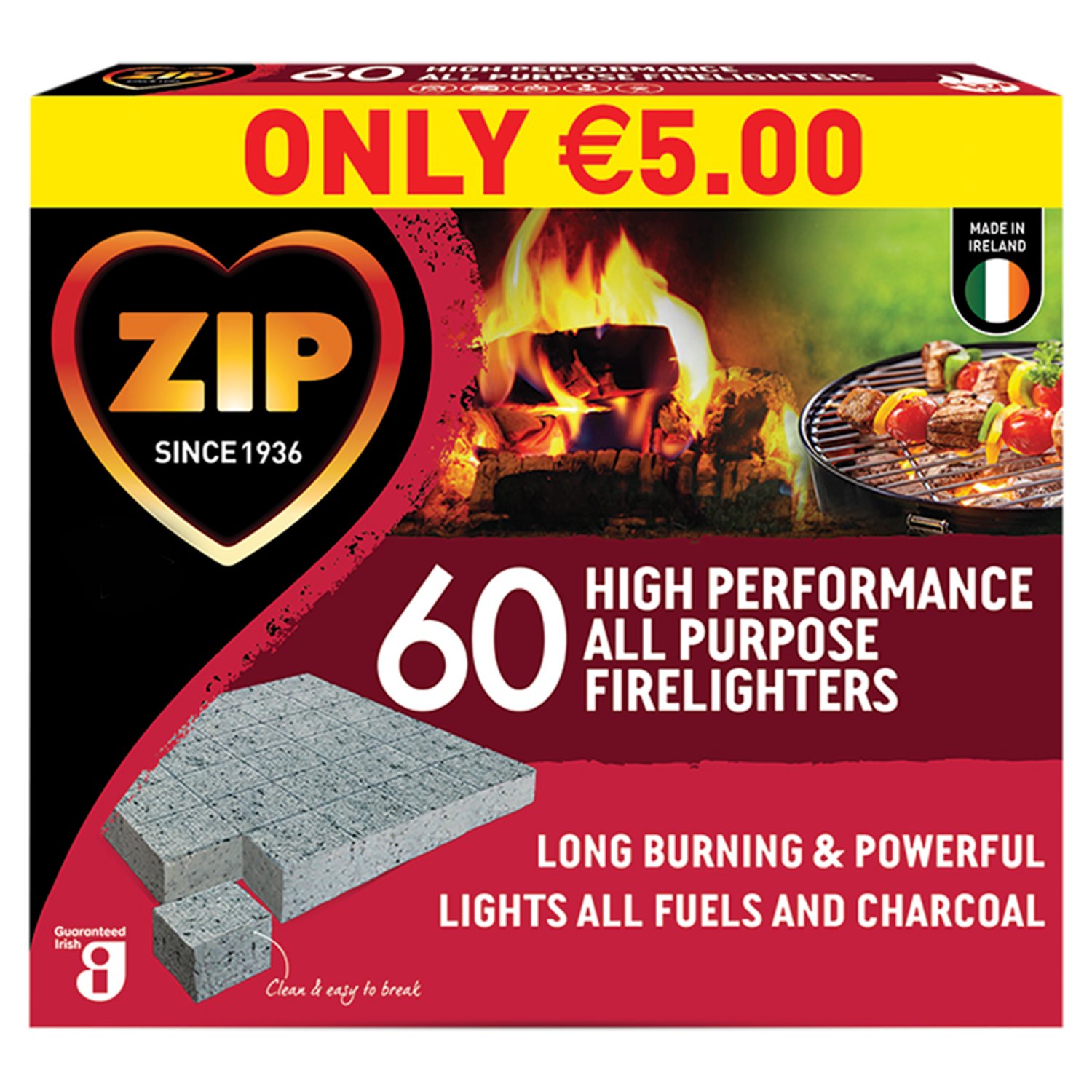 Zip High Performance Firelighters 60 Pack €5 (60 Pack)