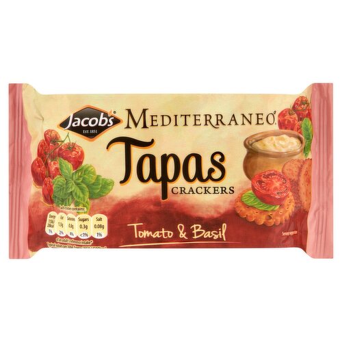 Jacob's Mediterraneo Tapas Crackers Tomato & Basil (105 g)