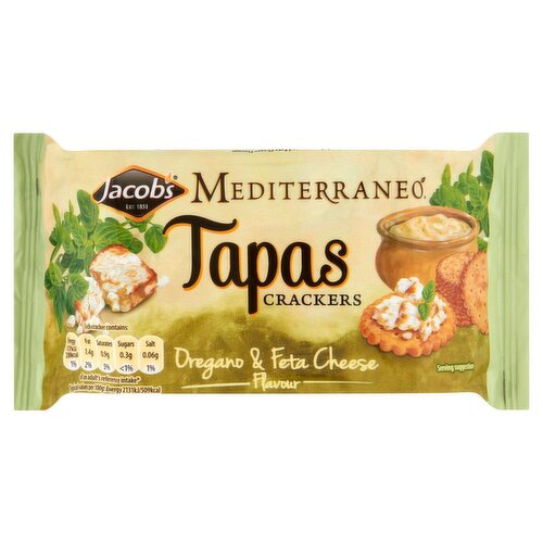 Jacob's Mediterraneo Tapas Crackers Oregano & Feta Cheese Flavour (105 g) Storefront EN