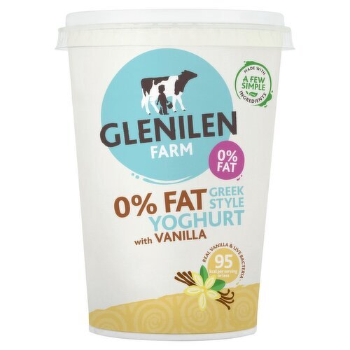 Glenilen Farm 0% Fat Greek Style Yoghurt With Vanilla (450 g)