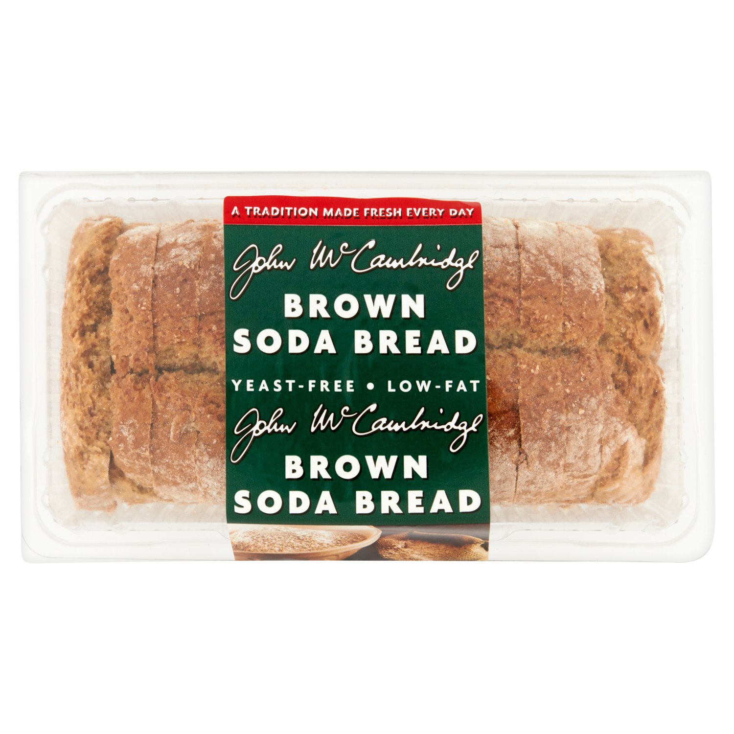 McCambridge Soda Bread is made by hand with Irish flour and fresh Irish buttermilk. Our soda bread is great with soup or in an open sandwich.