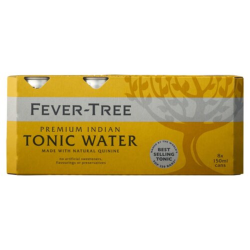 Fever Tree Indian Tonic Water Can 8 Pack (150 ml)