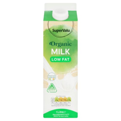 SuperValu Organic Low Fat Milk (1 L)