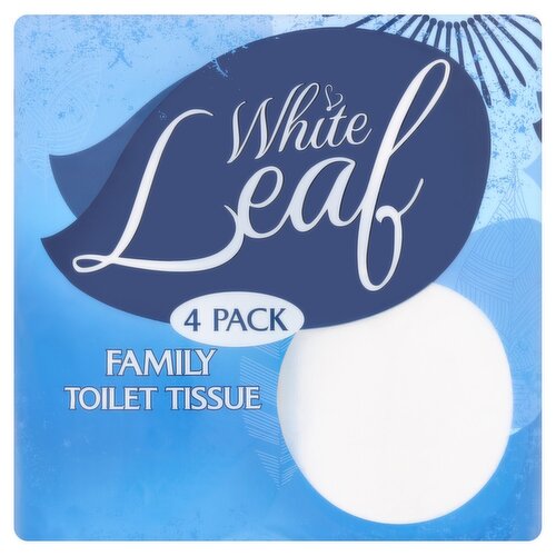 White Leaf Family Toilet Tissue (4 Roll)