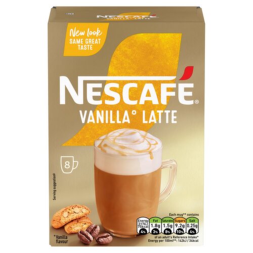 Nescafé Gold Instant Vanilla Latte 8 Pack (148 g)