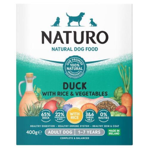 Naturo Duck with Rice & Vegetables Dog Food (400 g)