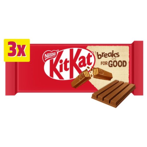 Nestle KitKat 4 Finger Milk Chocolate Biscuit Bars 3 Pack  (41.5 g)