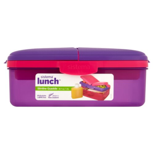 Sistema Quaddie 1.5L 4 Compartment Lunchbox - Assorted*