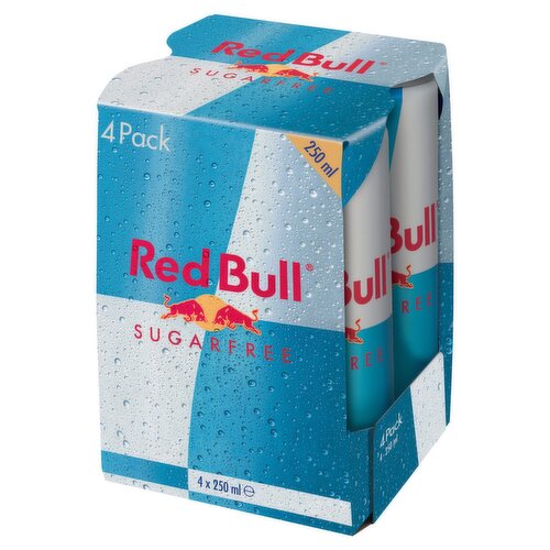Red Bull Sugar Free Can 4 Pack (250 ml)