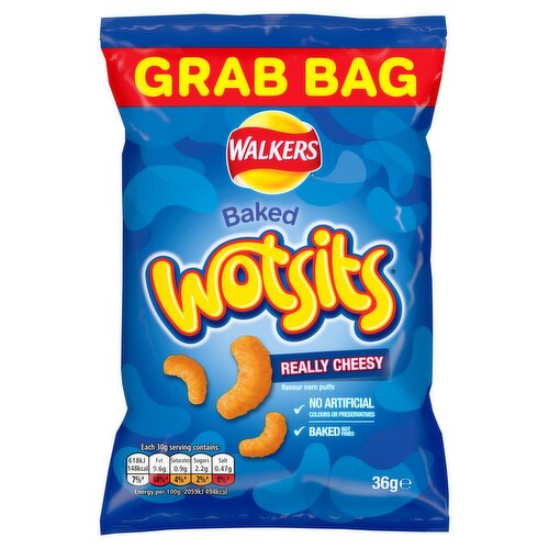 Walkers Baked Wotsits Giants Really Cheesy Bag (36 g)