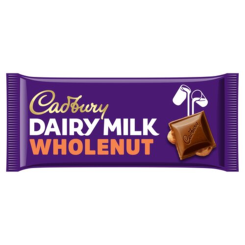 Cadbury Dairy Milk Wholenut Milk Chocolate Bar (180 g)