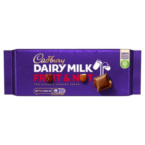 Cadbury Dairy Milk Fruit & Nut Milk Chocolate Family Bar (180 g)