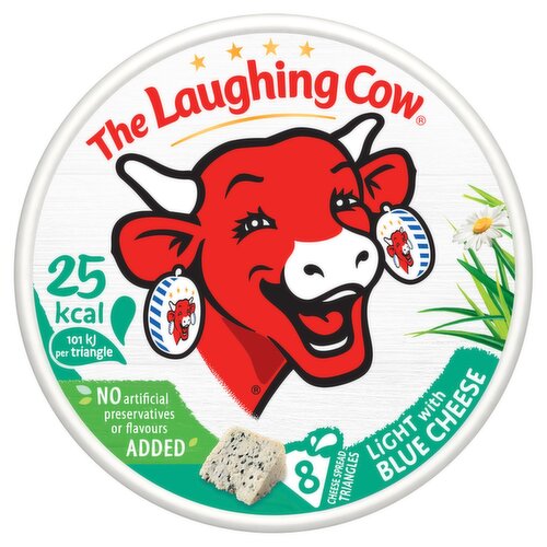 The Laughing Cow Light Blue Cheese Wedges 8 Pack (128 g)