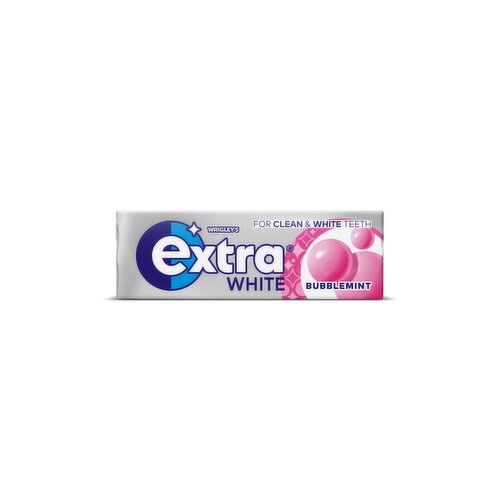 Wrigleys Extra White Bubblemint Chewing Gum 10 Pieces (14 g)