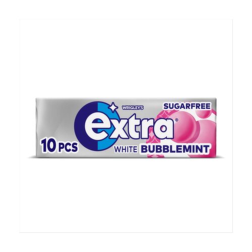 Wrigleys Extra White Bubblemint Chewing Gum 10 Pieces (14 g)