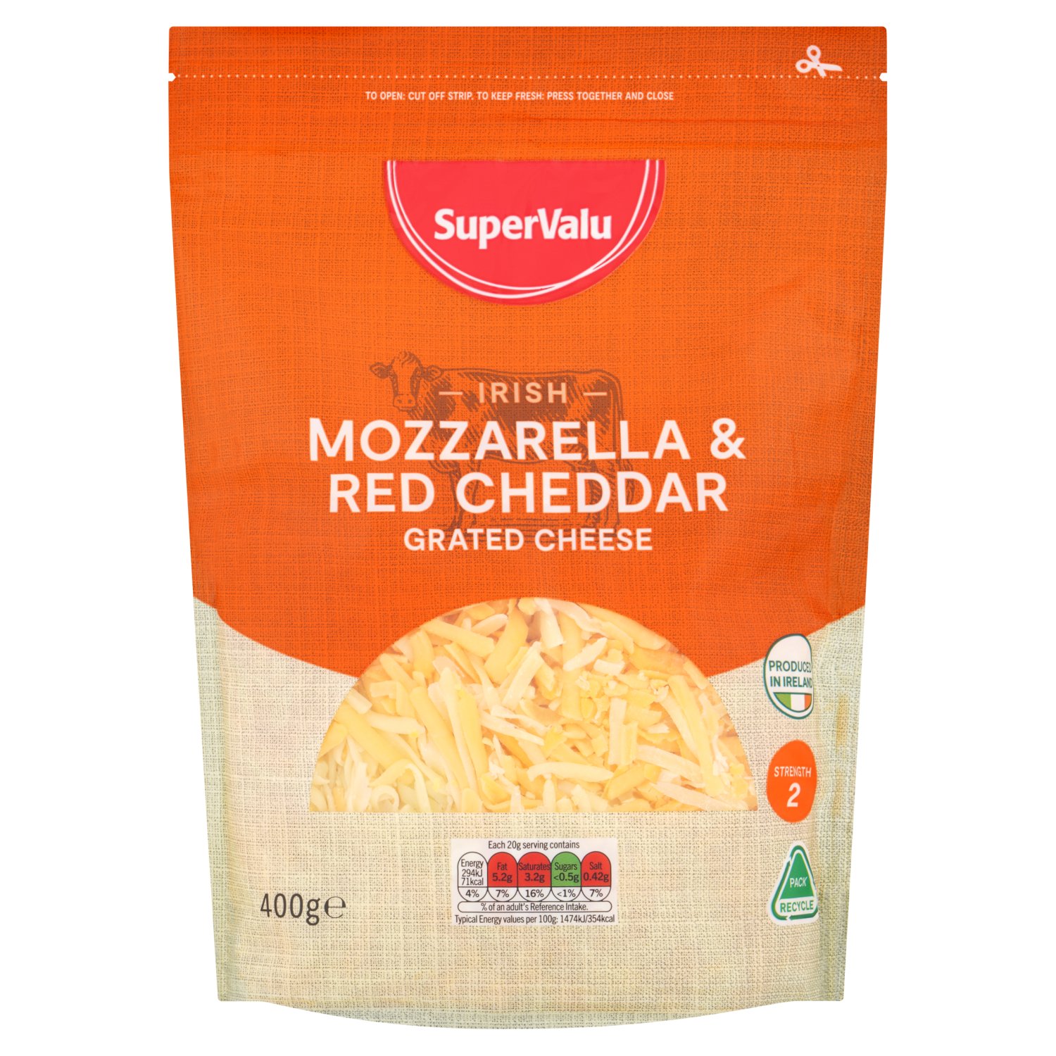 SuperValu Grated Mozzarella & Red Cheddar (400 g)