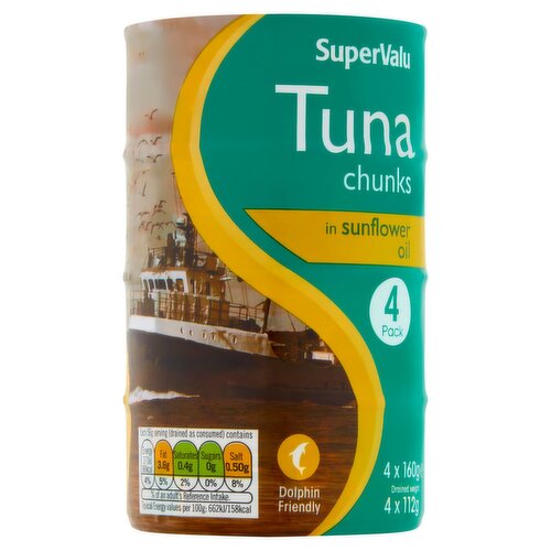 SuperValu Tuna Chunks In Sunflower Oil 4 Pack (145 g)