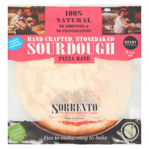 Pizza Sorrento Handcrafted Sourdough Pizza Base 2 Pack (360 g)