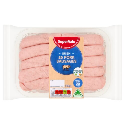 SuperValu Family Value 20 Pack Pork Sausages (500 g)