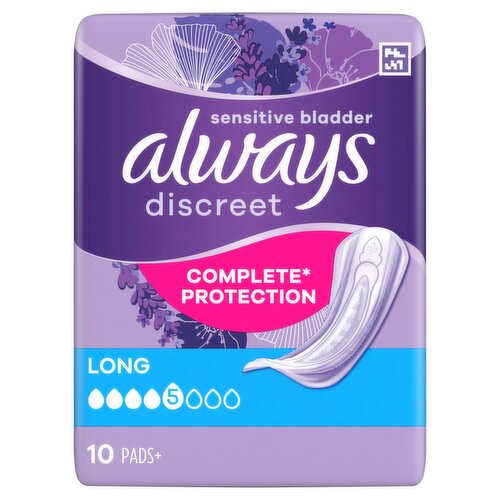 Always Discreet Incontinence Pads Long (10 Piece) Storefront EN