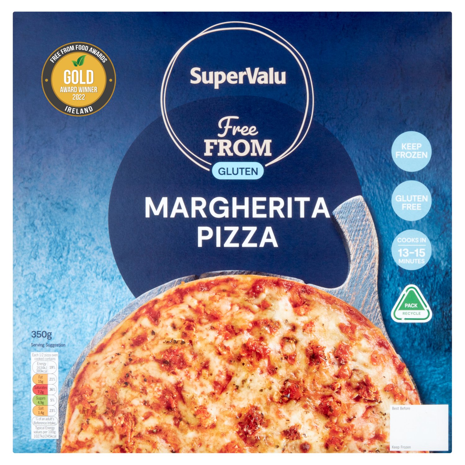SuperValu Free From Margherita Pizza 350g