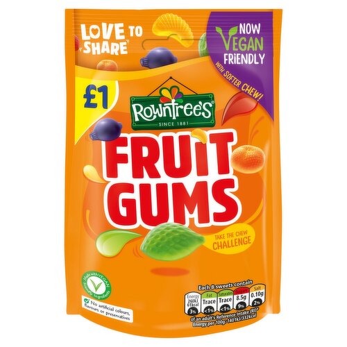 Rowntrees Fruit Gums Pouch (120 g)