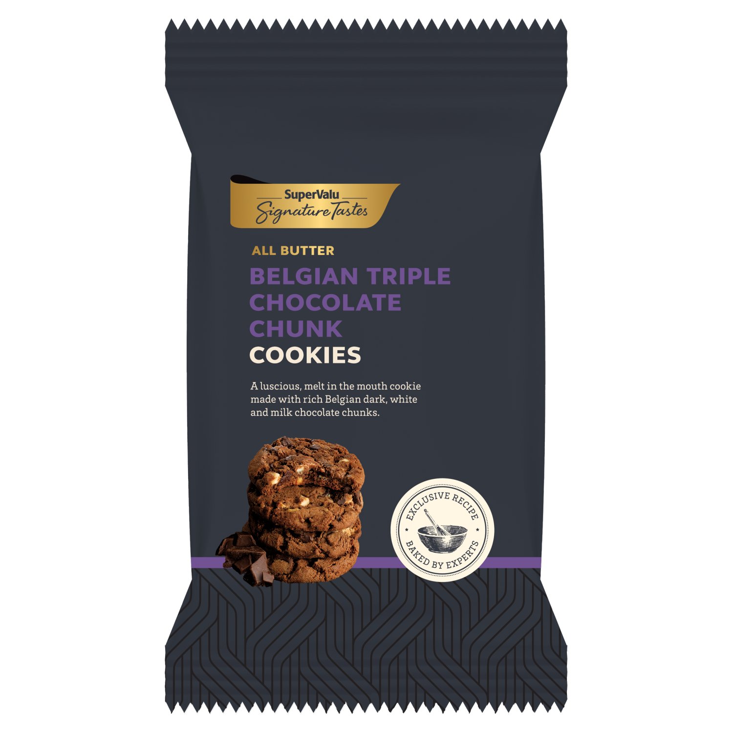 Signature Tastes All Butter Belgian Triple Chocolate Chunk Cookies (200 g)