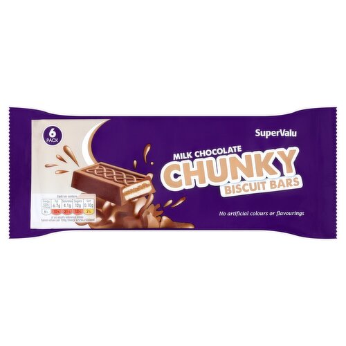 SuperValu Milk Chocolate Chunky Biscuit Bars (144 g)