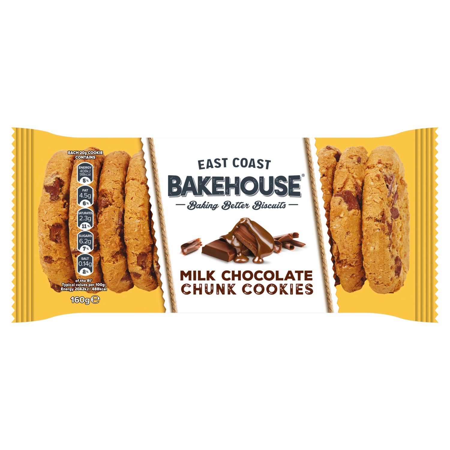 East Coast Bakeouse Milk Chocolate Chunk Cookies (160 g)