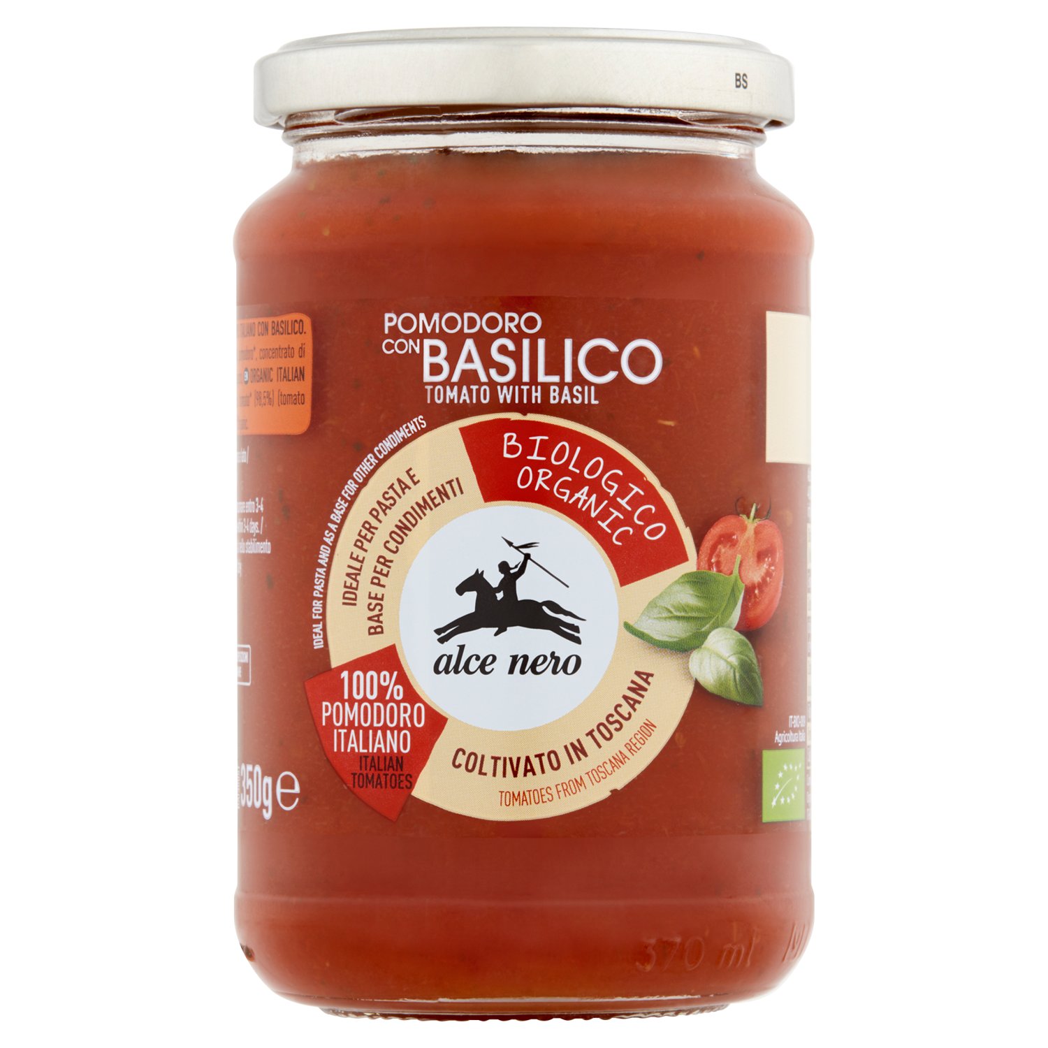 Alce Nero Organic Tomato Sauce With Basil (350 g)