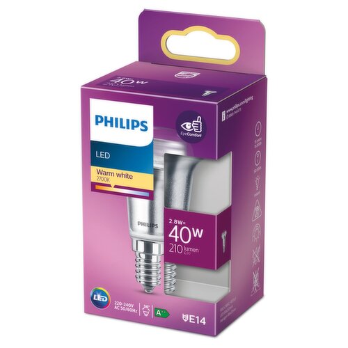 Philips LED 40W E14 Warm White Light Bulb (1 Piece)