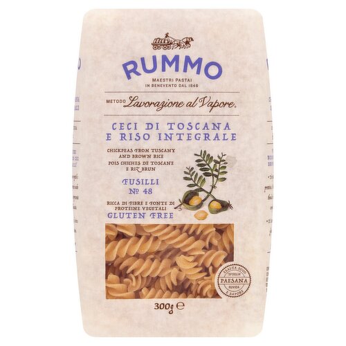 Rummo Gluten Free Chickpea & Brown Rice Fusilli Pasta (300 g