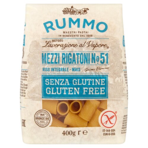 Rummo Gluten Free Mezzi Rigatoni Pasta (400 g) Storefront EN