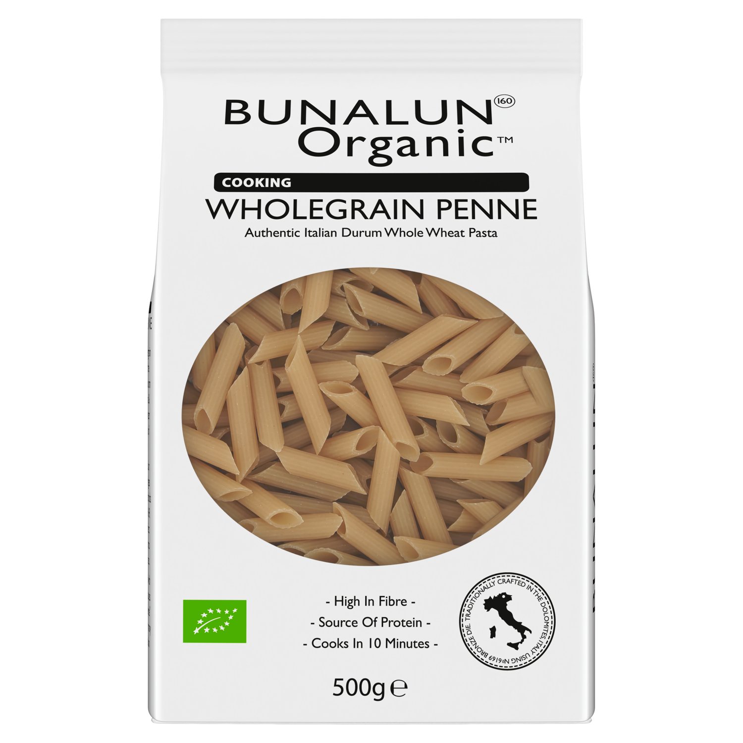 Bunalun Organic Wholegrain Penne (500 g)