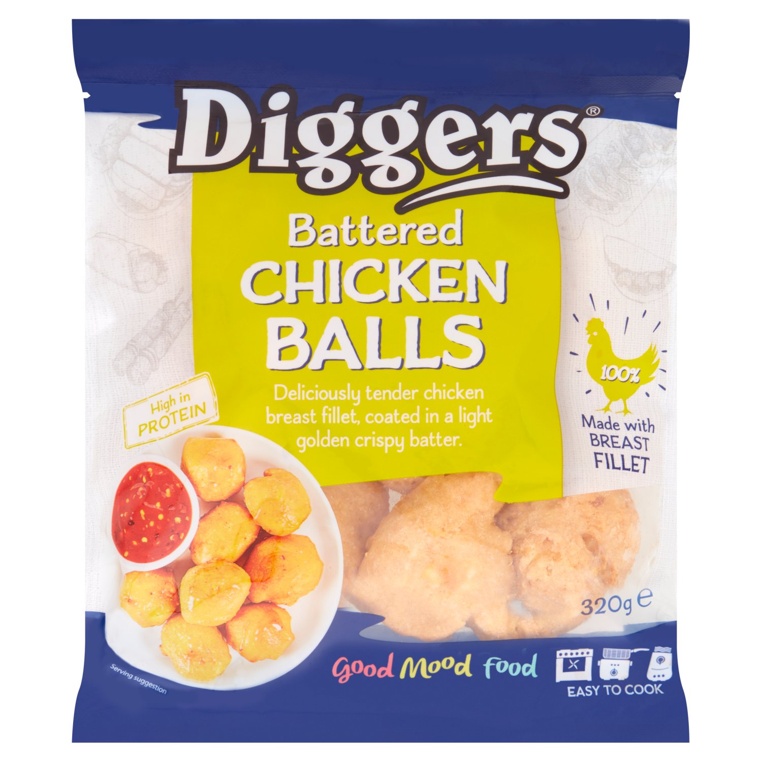Diggers Battered Chicken Balls (320 g)