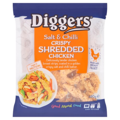 Diggers Salt and Chilli Crispy Shredded Chicken (320 g) Storefront EN