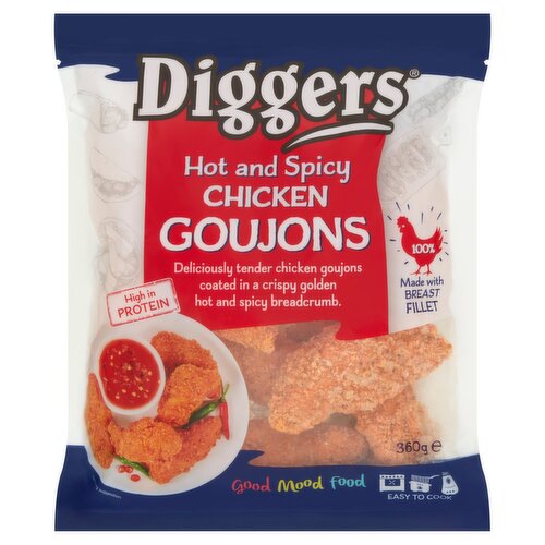 Diggers Hot & Spicy Chicken Goujons (360 g)