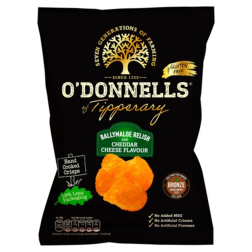 O'Donnells of Tipperary Ballymaloe Relish & Cheddar Cheese Crisps (125 g)