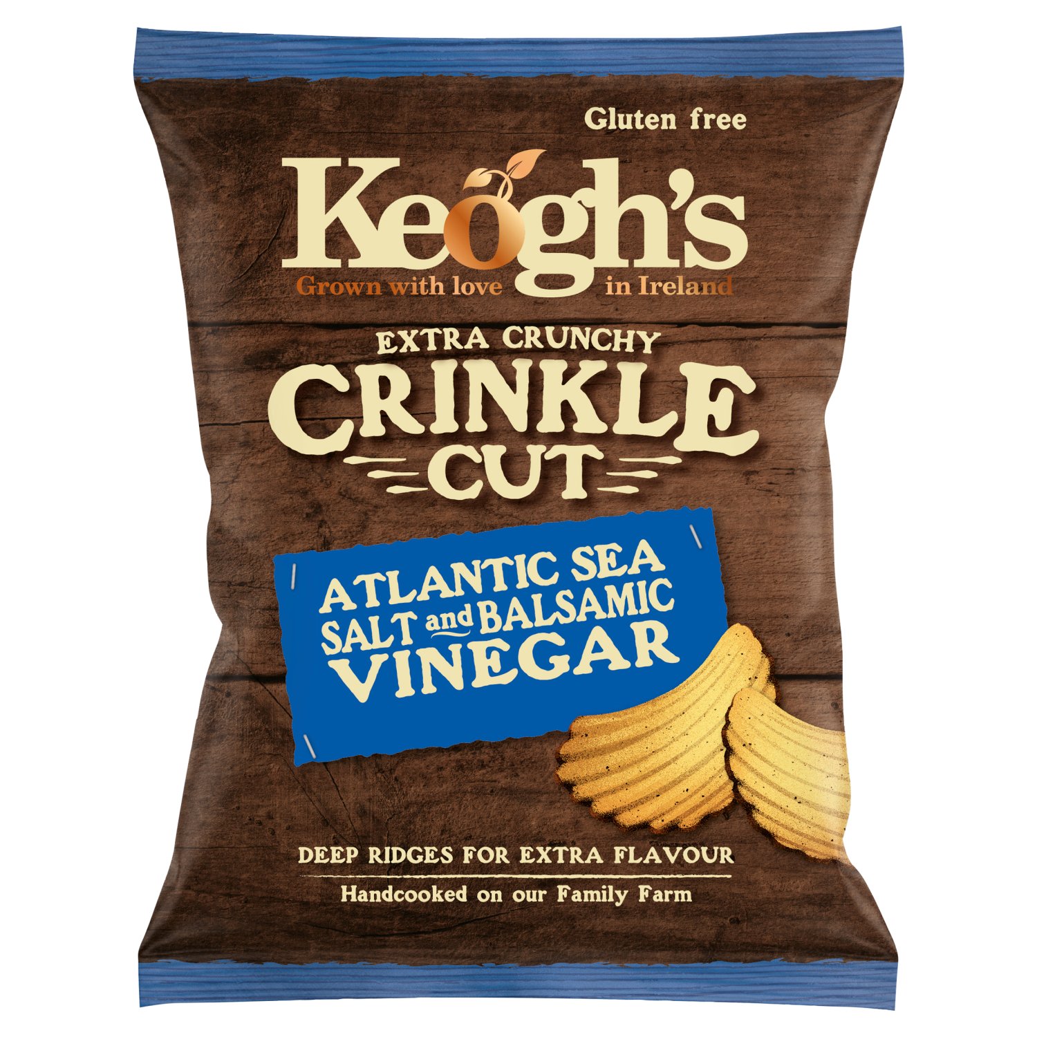 Keogh's Crinkle Cut Atlantic Sea Salt & Balsamic Vinegar Crisps (50 g)