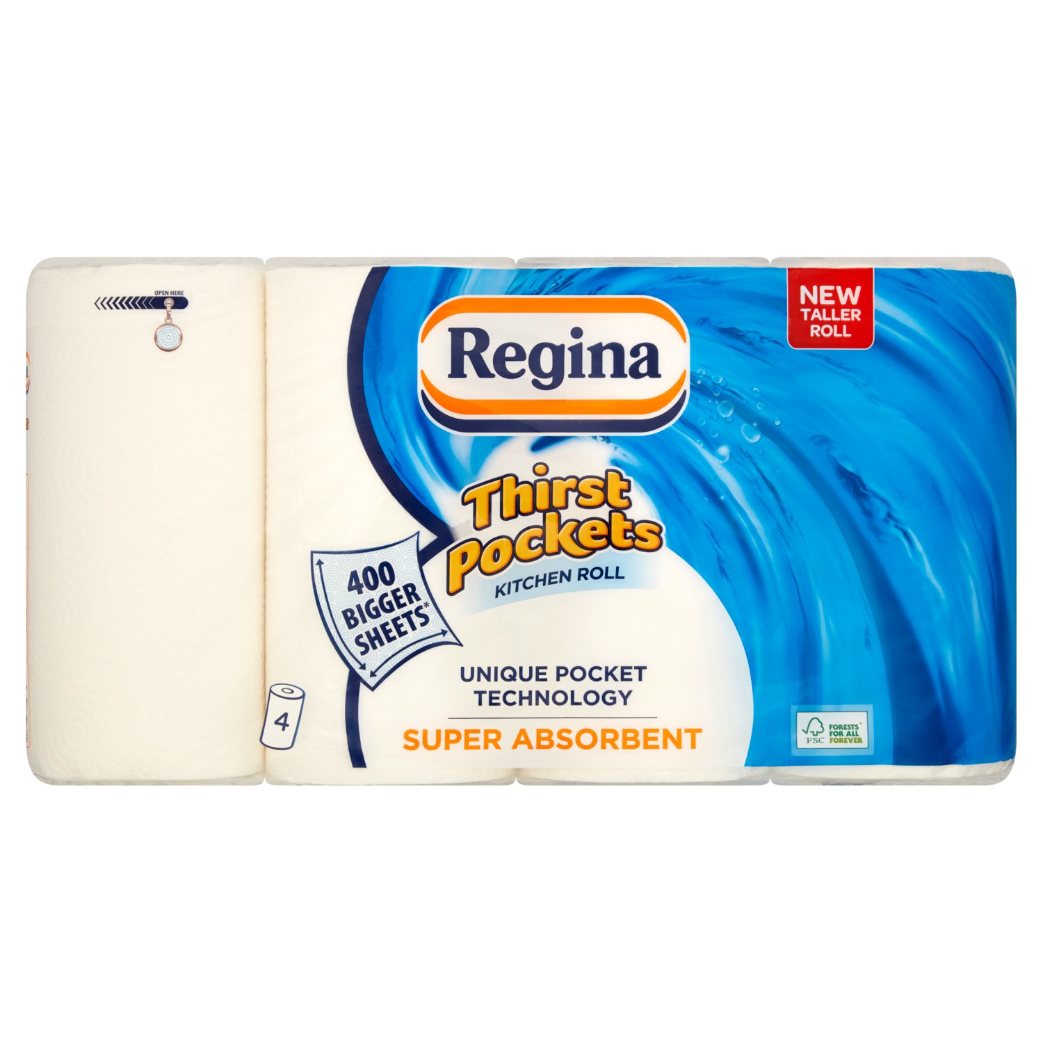 Regina Thirst Pockets Kitchen Towel 4 Roll (4 Roll)