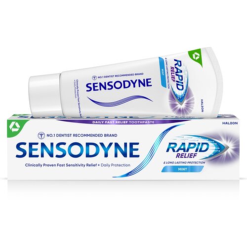 Sensodyne Rapid Relief Daily Sensitivity Toothpaste, Plaque and