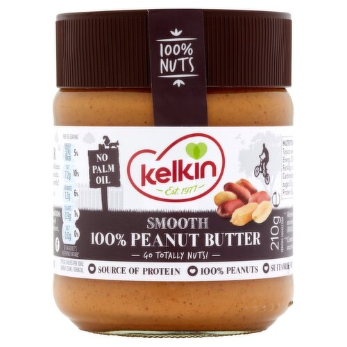 Kelkin Smooth 100% Peanut Butter (210 g)