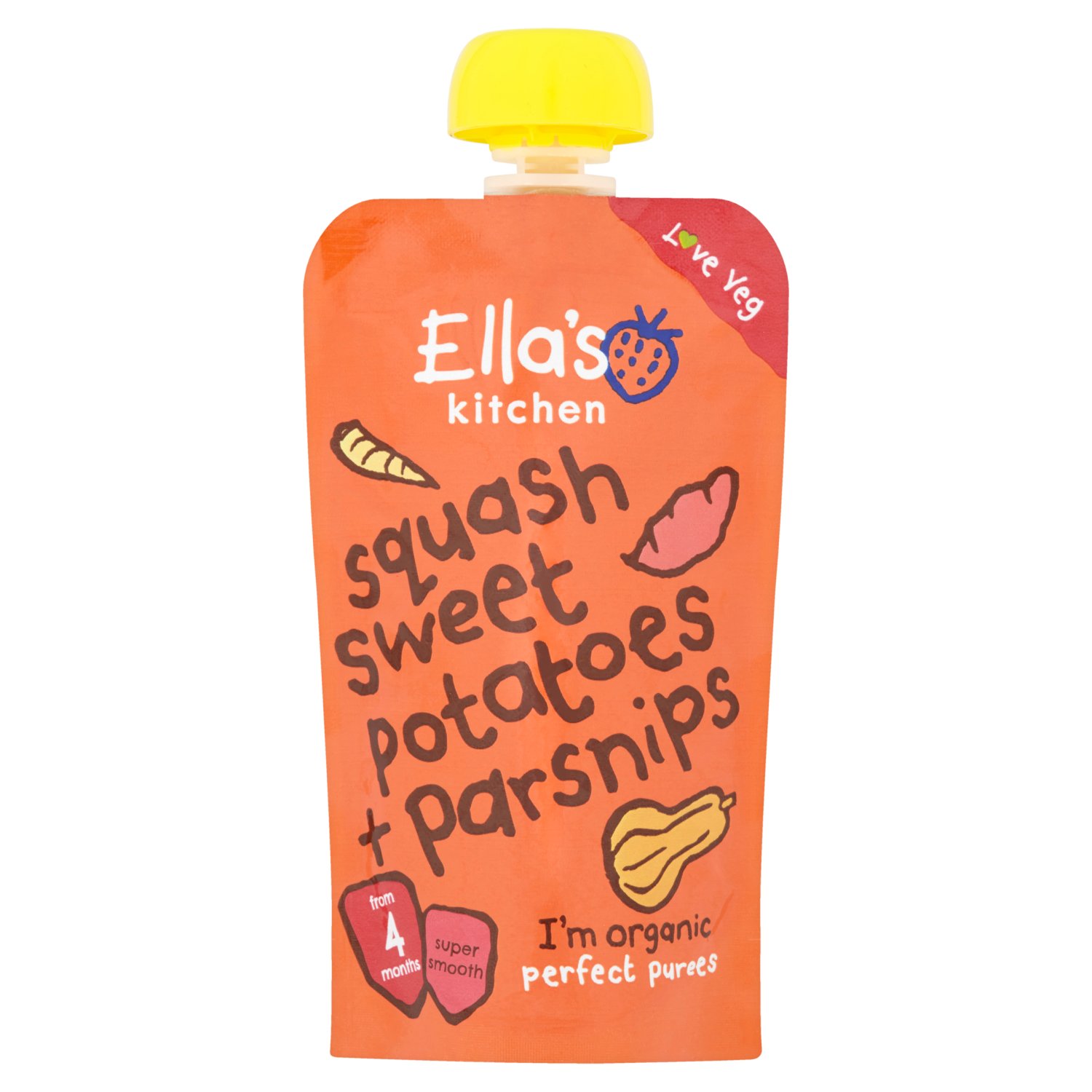 Ella's Kitchen Squash, Sweet Potatoes & Parsnips 4+ Months (120 g)
