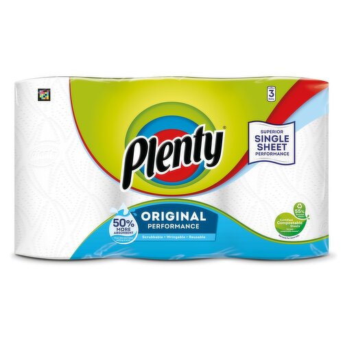 Plenty Kitchen Roll 300 Sheet 3 Roll (3 Roll)