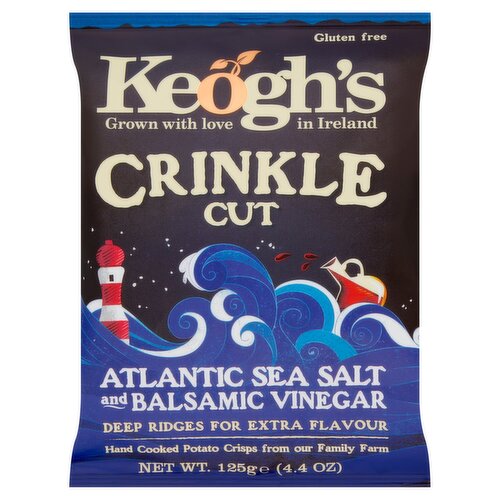 Keogh's Crinkle Cut Atlantic Sea Salt & Balsamic Vinegar Crisps (125 g)
