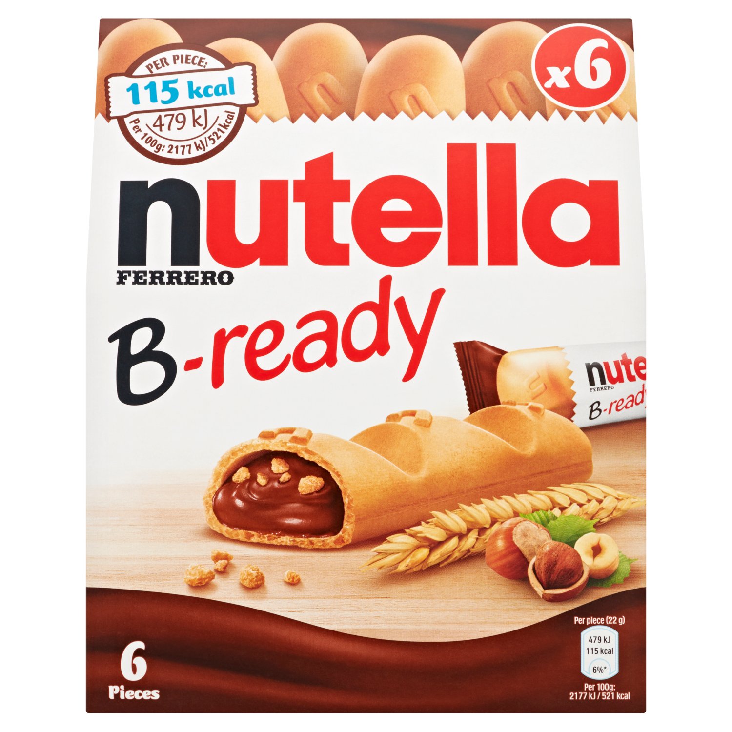 Nutella B-Ready 6 Pack (132 g)
