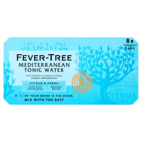 Fever Tree Mediterranean Tonic Water Can 8 Pack (150 ml)