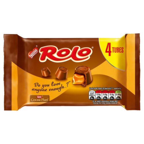 Nestle Rolo Chocolate Carmel Tubes 4 Pack  (41.6 g)