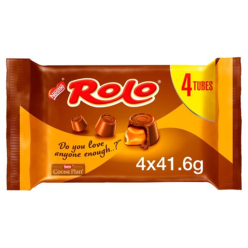 Nestle Rolo Chocolate Carmel Tubes 4 Pack  (41.6 g)