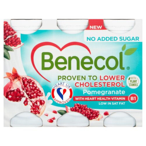 Benecol Pomegranate Yogurt Drink 6 Pack (405 g)